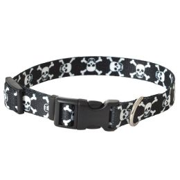 Pet Attire Styles Skulls Adjustable Dog Collar - 10"-14" Long x 5/8" Wide