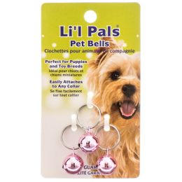 Lil Pals Pet Bells Pink for Puppies and Toy Breed Dogs (size: 3 count)